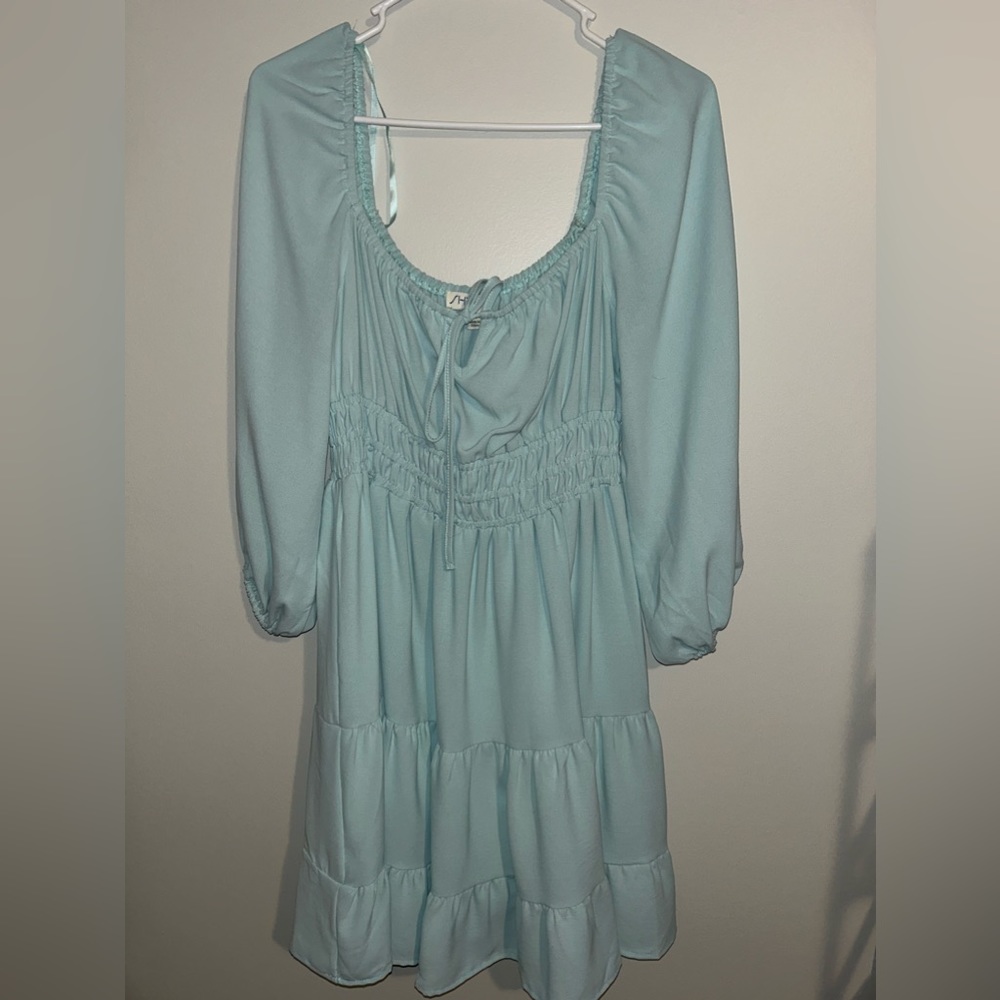 She+Sky blue Square Neck Dress Size M